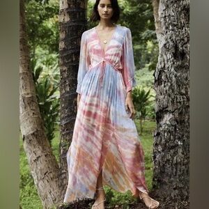 YFB Elegant Multicolor Tie-Dye Maxi Dress